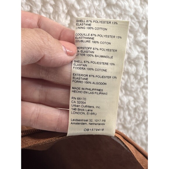 Pilcro Faux Suede Corset Tank Women's Size XL Brown Cropped NWT Anthropologie - Picture 8 of 9